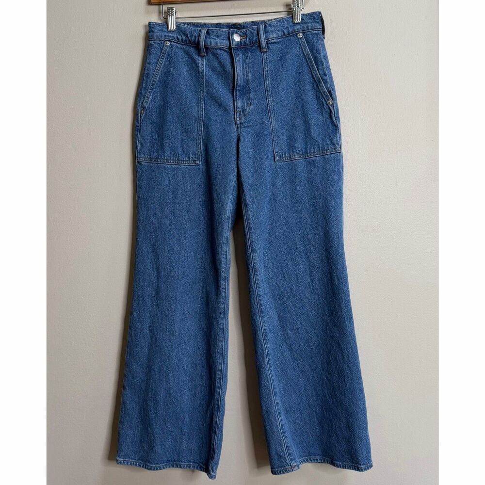 J.CREW Medium Wash Camp-Pocket Wide-Leg Jeans Size 26